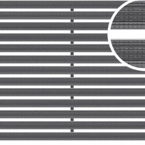 ACO Aluminium met rubberstroken L=600mm B=600mm H=20mm