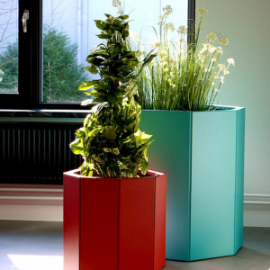 Gepoedercoat staal plantenbak Achthoek 241.4x241.4 cm H=60 cm - Andere RALkleur - ZONDER bodemplaat