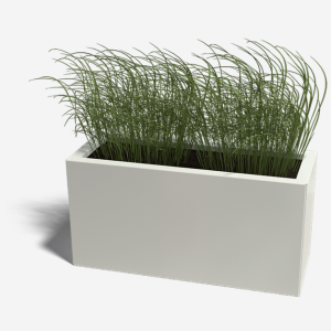 Gepoedercoat staal plantenbak Rechthoek 30x80 H=30 cm - Wit (RAL9010) ZONDER bodemplaat