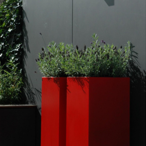 Gepoedercoat staal plantenbak Rechthoek 40x100 H=60 cm - Andere RALkleur - MET bodemplaat