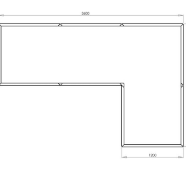 Gepoedercoat staal plantenbak Hoekopstelling 120 H=30 cm - Antraciet (RAL7016) MET bodemplaat