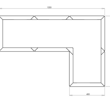 Gepoedercoat staal plantenbak Hoekopstelling 40 H=60 cm - Antraciet (RAL7016) MET bodemplaat