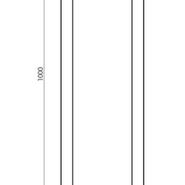 Gepoedercoat staal plantenbak Rechthoek 30x100 H=40 cm - Antraciet (RAL7016) ZONDER bodemplaat