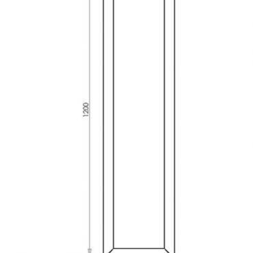 Gepoedercoat staal plantenbak Rechthoek 30x120 H=40 cm - Andere RALkleur - ZONDER bodemplaat