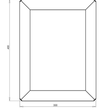 Gepoedercoat staal plantenbak Rechthoek 30x40 H=40 cm - Antraciet (RAL7016) ZONDER bodemplaat