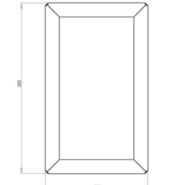 Gepoedercoat staal plantenbak Rechthoek 30x50 H=30 cm - Andere RALkleur - MET bodemplaat + (8) voeten