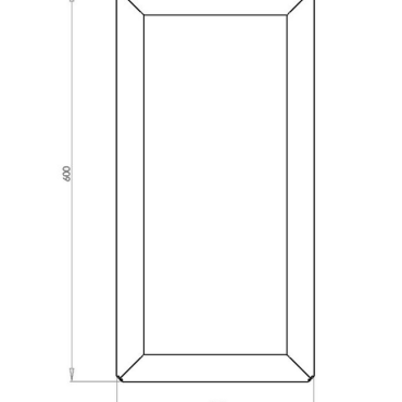 Gepoedercoat staal plantenbak Rechthoek 30x60 H=30 cm - Andere RALkleur - MET bodemplaat + 4 wielen