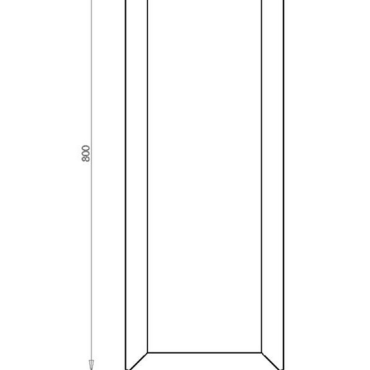 Gepoedercoat staal plantenbak Rechthoek 30x80 H=60 cm - Andere RALkleur - MET bodemplaat + 4 wielen