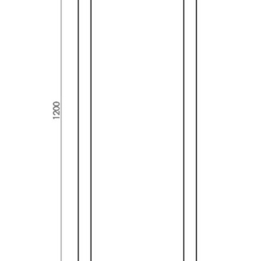 Gepoedercoat staal plantenbak Rechthoek 40x120 H=40 cm - Zwart (RAL9005) MET bodemplaat