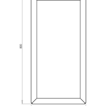 Gepoedercoat staal plantenbak Rechthoek 40x80 H=40 cm - Andere RALkleur - ZONDER bodemplaat