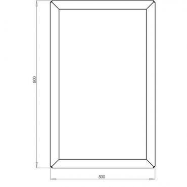 Gepoedercoat staal plantenbak Rechthoek 50x80 H=40 cm - Wit (RAL9010) MET bodemplaat + (8) voeten