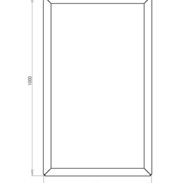 Gepoedercoat staal plantenbak Rechthoek 60x100 H=40 cm - Antraciet (RAL7016) MET bodemplaat