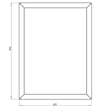 Gepoedercoat staal plantenbak Rechthoek 60x80 H=30 cm - Andere RALkleur - MET bodemplaat + 4 wielen