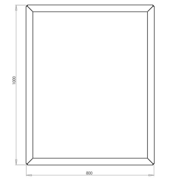 Gepoedercoat staal plantenbak Rechthoek 80x100 H=30 cm - Andere RALkleur - MET bodemplaat