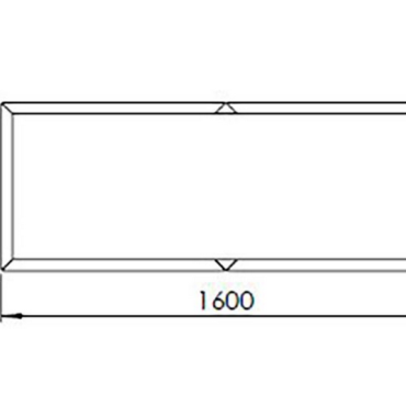 Gepoedercoat staal plantenbak Rechthoek XL 160x60 H=40 cm - Andere RALkleur - MET bodemplaat