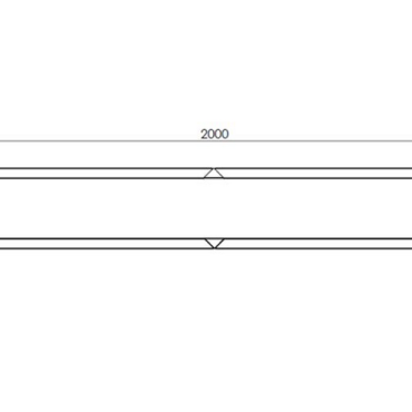 Gepoedercoat staal plantenbak Rechthoek XL 200x30 H=80 cm - Wit (RAL9010) MET bodemplaat