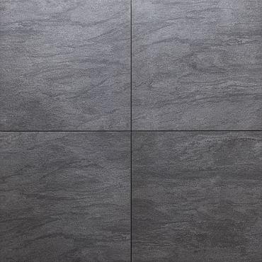 KERAM. TRENTINO NERO TRE 60x60X3CM **UITLOPEND**