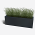 Gepoedercoat staal plantenbak Rechthoek 30x120 H=30 cm - Antraciet (RAL7016) MET bodemplaat