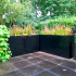 Gepoedercoat staal plantenbak Rechthoek XL 160x40 H=30 cm - Antraciet (RAL7016) ZONDER bodemplaat