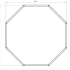 Gepoedercoat staal plantenbak Achthoek 241.4x241.4 cm H=30 cm - Antraciet (RAL7016) ZONDER bodemplaat