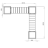 Gepoedercoat staal plantenbak met bankje Vierkant Hoekopstelling 221.2x221.2 cm H=50 cm - Andere RALkleur - ZONDER bodemplaat