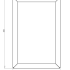 Gepoedercoat staal plantenbak Rechthoek 40x60 H=40 cm - Wit (RAL9010) MET bodemplaat + 4 wielen