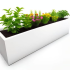 Gepoedercoat staal plantenbak Rechthoek XL 160x60 H=30 cm - Wit (RAL9010) MET bodemplaat