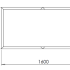 Gepoedercoat staal plantenbak Rechthoek XL 160x80 H=40 cm - Antraciet (RAL7016) MET bodemplaat